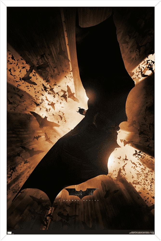 DC Comics Batman Begins - One Sheet Wall Poster, 14.725" x 22.375", Framed