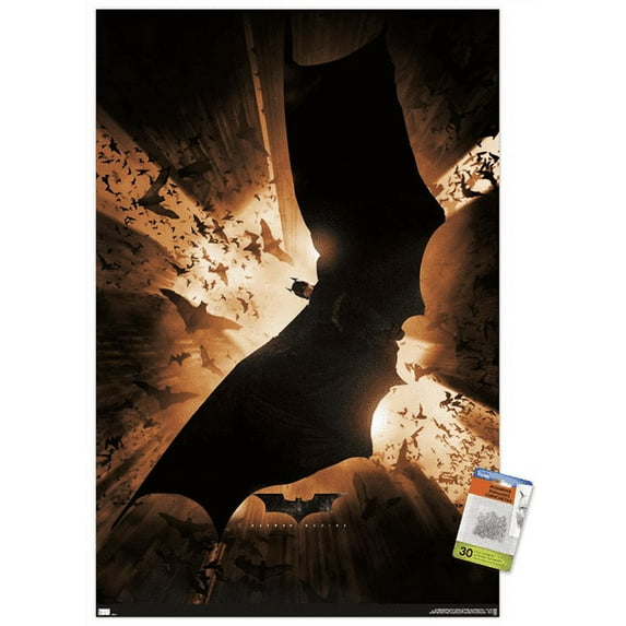 DC Comics Batman Begins - One Sheet Wall Poster with Pushpins, 22.375" x 34"