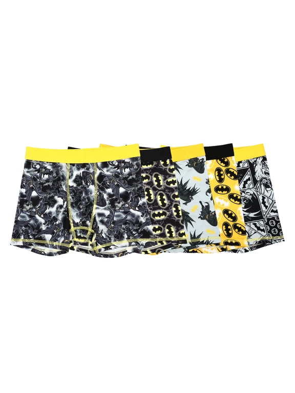 DC Comics Batman Boxers Bat Logo 5pk Boys Underwear Boxer Briefs-Small (4)