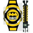 thumbnail image 1 of DC Comics Batman Boy's Flashing LCD Black Silicone Watch with Matching Survival Bracelet 2 Piece Set, 1 of 5