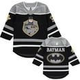 thumbnail image 1 of DC Comics Batman Boys 4-20 Long Sleeve Hockey Jersey Black/Grey, 1 of 3