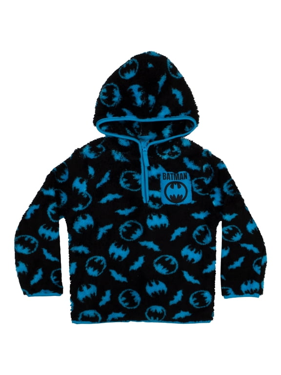 Boys Batman Sherpa Fleece Zip-Up Hoodie (Infant & Little Boys), Sizes 12M–7
