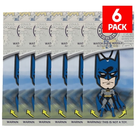 DC Comics Batman Car Accessories - Batman Air Freshener Wiggler (6-Pack)