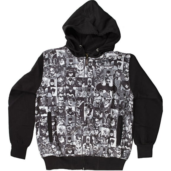 DC Comics Batman Checker Dye Sublimation Adult Zip Hoodie