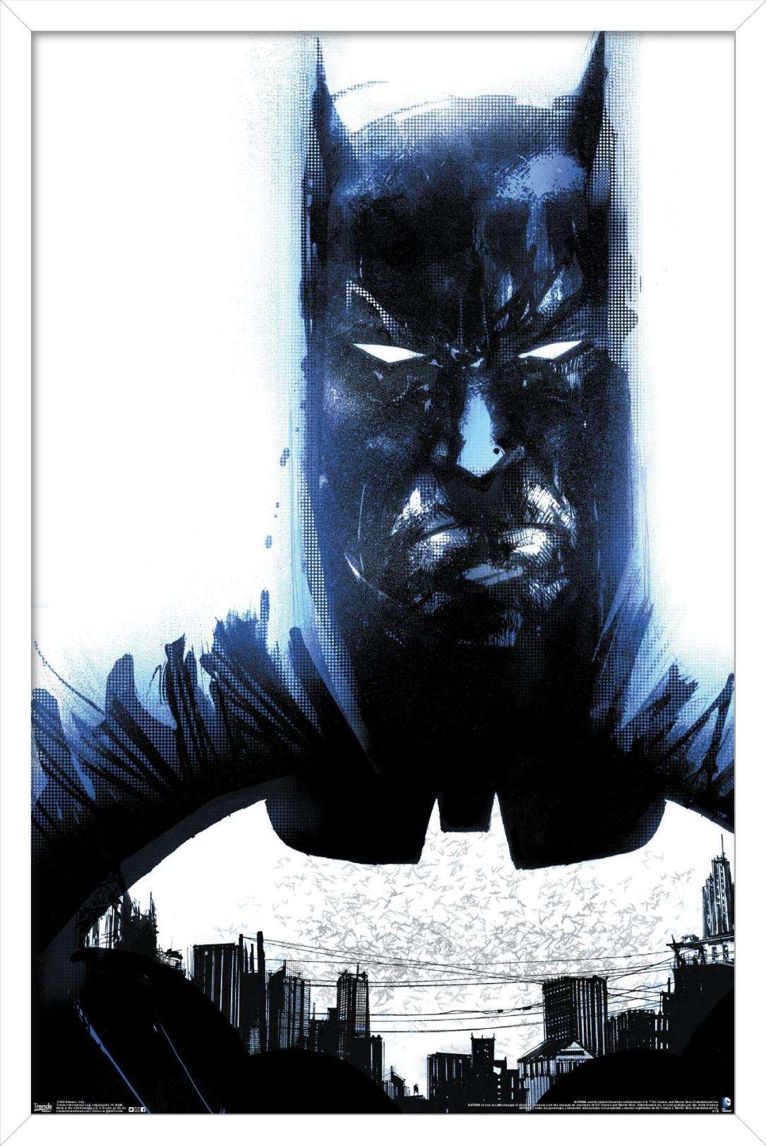 DC Comics - Batman - City Wall Poster, 14.725" x 22.375", Framed