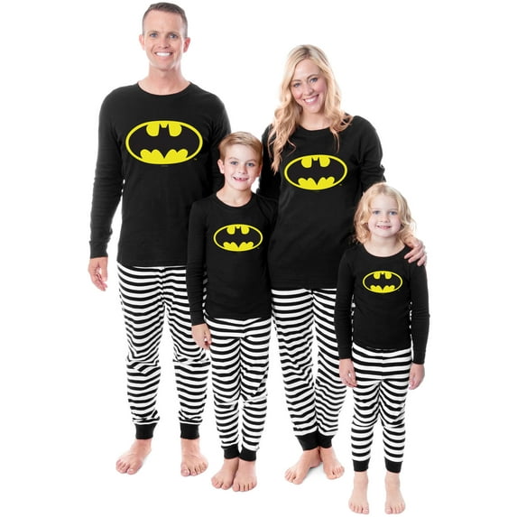 DC Comics Batman Classic Logo Tight Fit Cotton Matching Family Pajama Set
