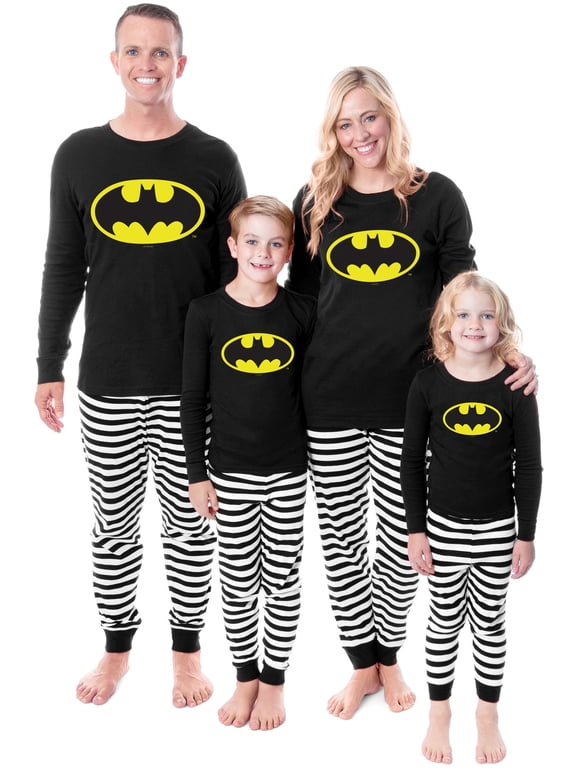 DC Comics Batman Classic Logo Tight Fit Cotton Matching Family Pajama Set