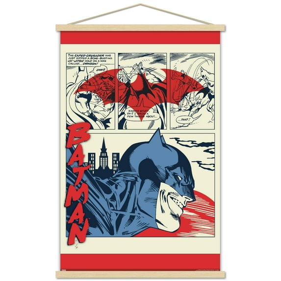 DC Comics Batman - Comics Wall Poster with Wooden Magnetic Frame, 22.375" x 34"