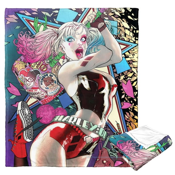 DC Comics Batman Confetti Criminal Kids Silk Touch Throw Blanket