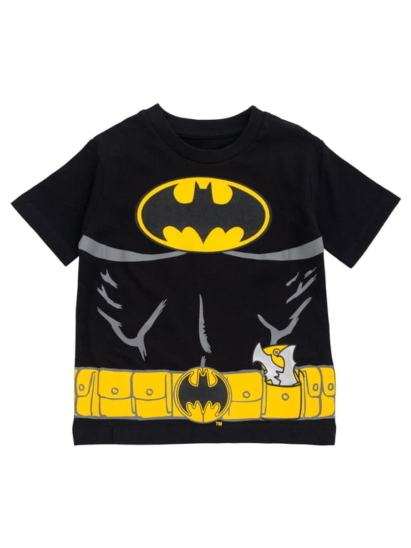 Justice League Toddler Boy or Girl Short Sleeve T-Shirt Black Batman Cosplay