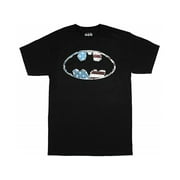DC Comics Batman Distressed American Flagg Logo Men's T-Shirt