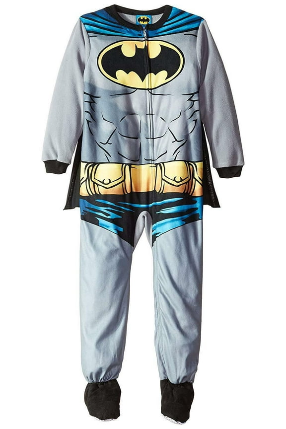 DC Comics Batman Footed Sleeper Blanket Pajama With Cape Boy Size S 6/7