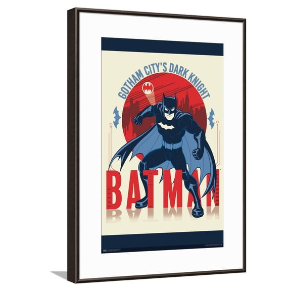 DC Comics Batman - Gotham City's Dark Knight Canvas Wall Poster, 14.725" x 22.375"