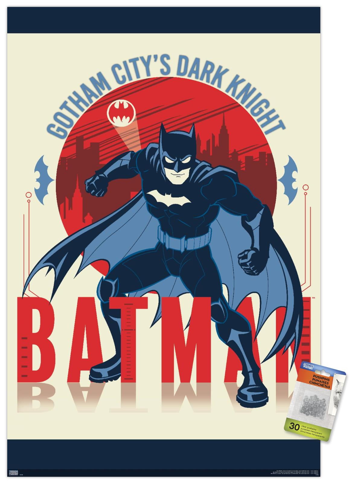 DC Comics Batman - Gotham City's Dark Knight Wall Poster with Pushpins, 22.375" x 34"