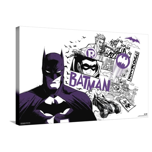 DC Comics Batman: Gotham Inked - Group Canvas Wall Poster, 22.375" x 34"