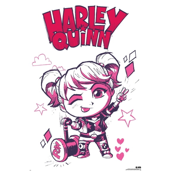 DC Comics Batman: Gotham Inked - Harley Quinn Wall Poster, 14.725" x 22.375"