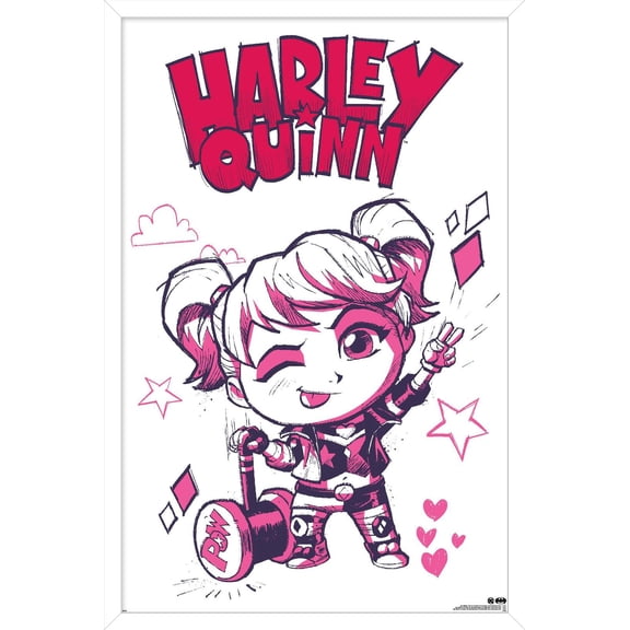 DC Comics Batman: Gotham Inked - Harley Quinn Wall Poster, 22.375" x 34" Framed