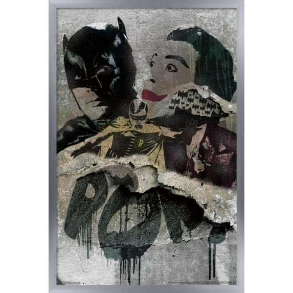 DC Comics - Batman - Grunge Wall Poster, 14.725" x 22.375", Framed