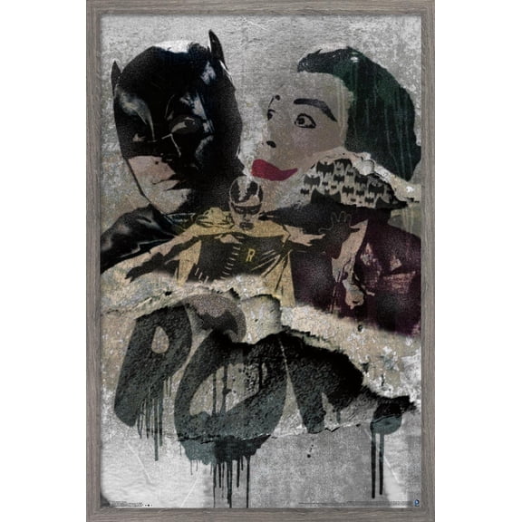 DC Comics - Batman - Grunge Wall Poster, 22.375" x 34", Framed
