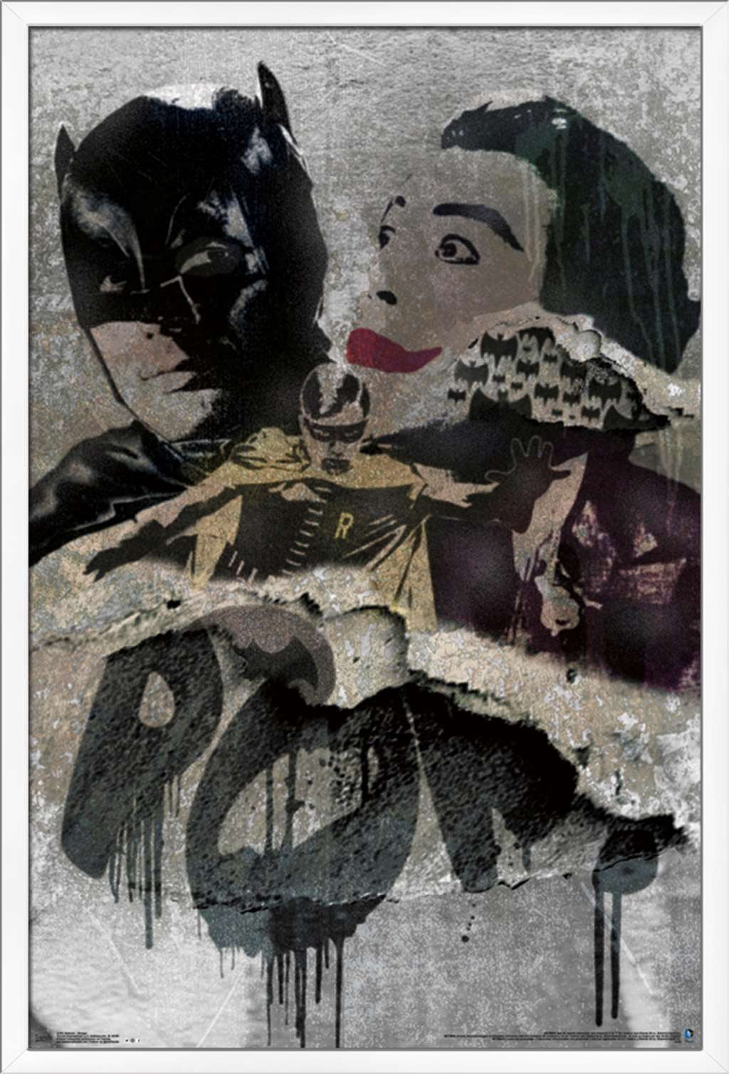 DC Comics - Batman - Grunge Wall Poster, 22.375" x 34", Framed