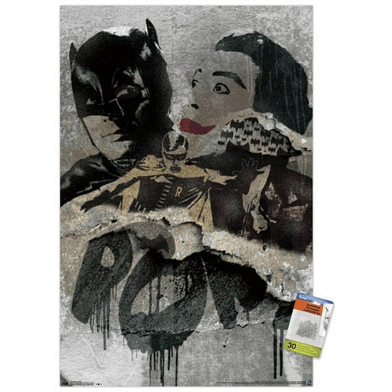 DC Comics - Batman - Grunge Wall Poster with Push Pins, 22.375" x 34"
