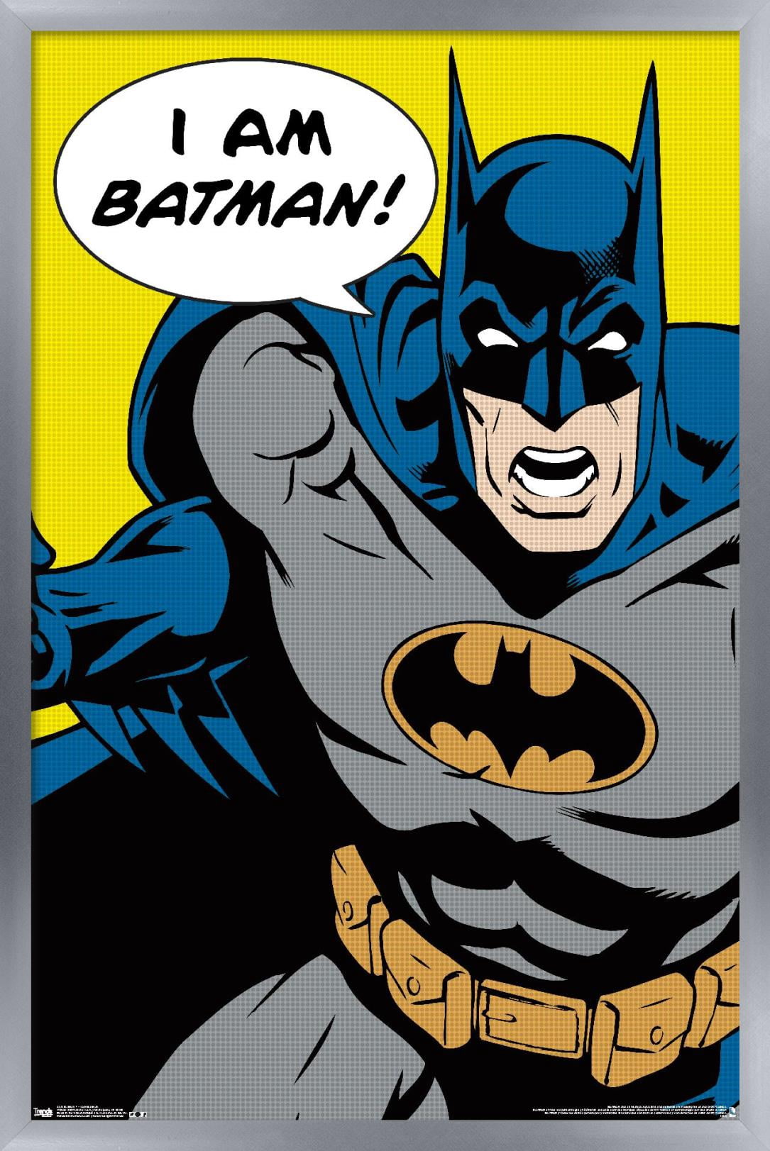 DC Comics - Batman - I Am Batman Wall Poster, 14.725" x 22.375", Framed