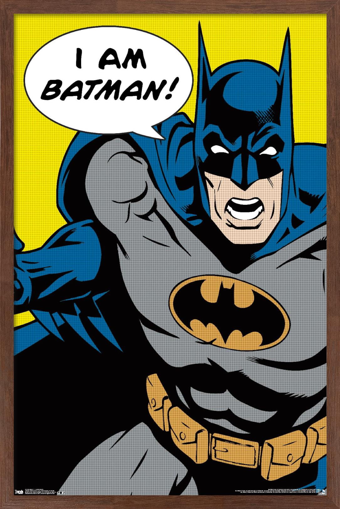 DC Comics - Batman - I Am Batman Wall Poster, 14.725" x 22.375", Framed