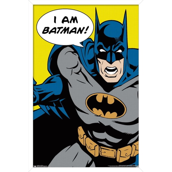 DC Comics - Batman - I Am Batman Wall Poster, 22.375" x 34", Framed