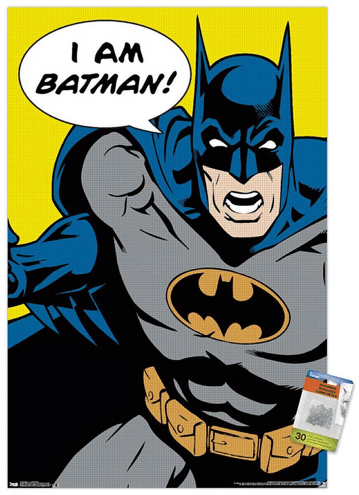 DC Comics - Batman - I Am Batman Wall Poster with Push Pins, 22.375" x 34"