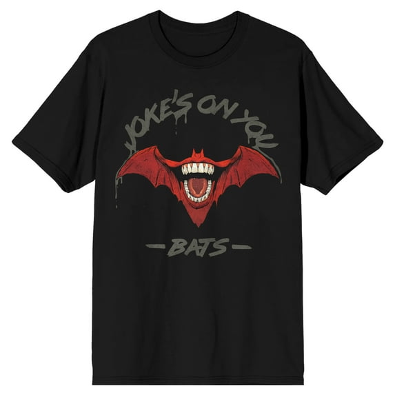 DC Comics Batman & Joker Men's Black Short-Sleeve T-Shirt-XS