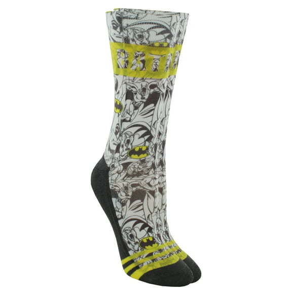 DC Comics Batman Juniors Sublimated Crew Socks, 9-11