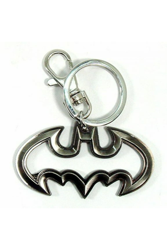 Batman Logo Cutout Pewter Keychain