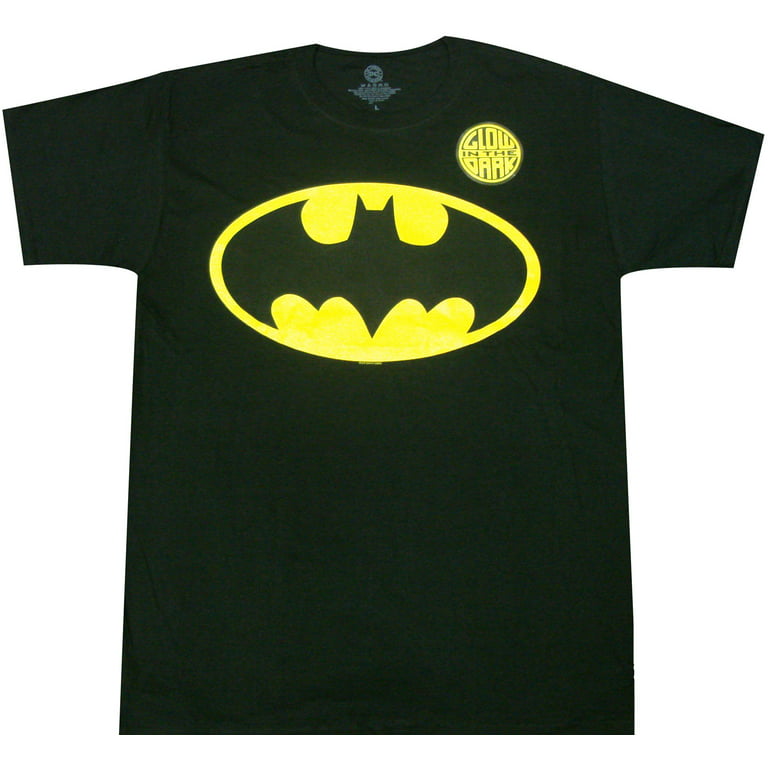 DC Comics Batman Logo Glow Dark Adult In T-Shirt