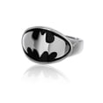 thumbnail image 1 of DC Comics Batman Men's Stainless Steel Logo Ring, 1 of 3