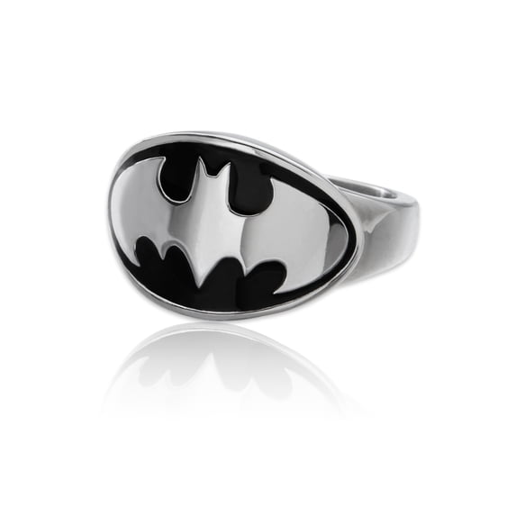 DC Comics Batman Men's Stainless Steel Logo Ring