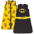 thumbnail image 1 of DC Comics Batman Mens 2 Pack Zip Up Sleep Sacks Black / Yellow X-Large, 1 of 5