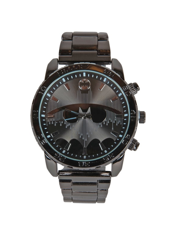 Batman Pin Stripe Watch with Metal Band