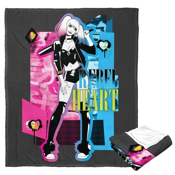 DC Comics Batman Rebel Heart Kids Silk Touch Throw Blanket