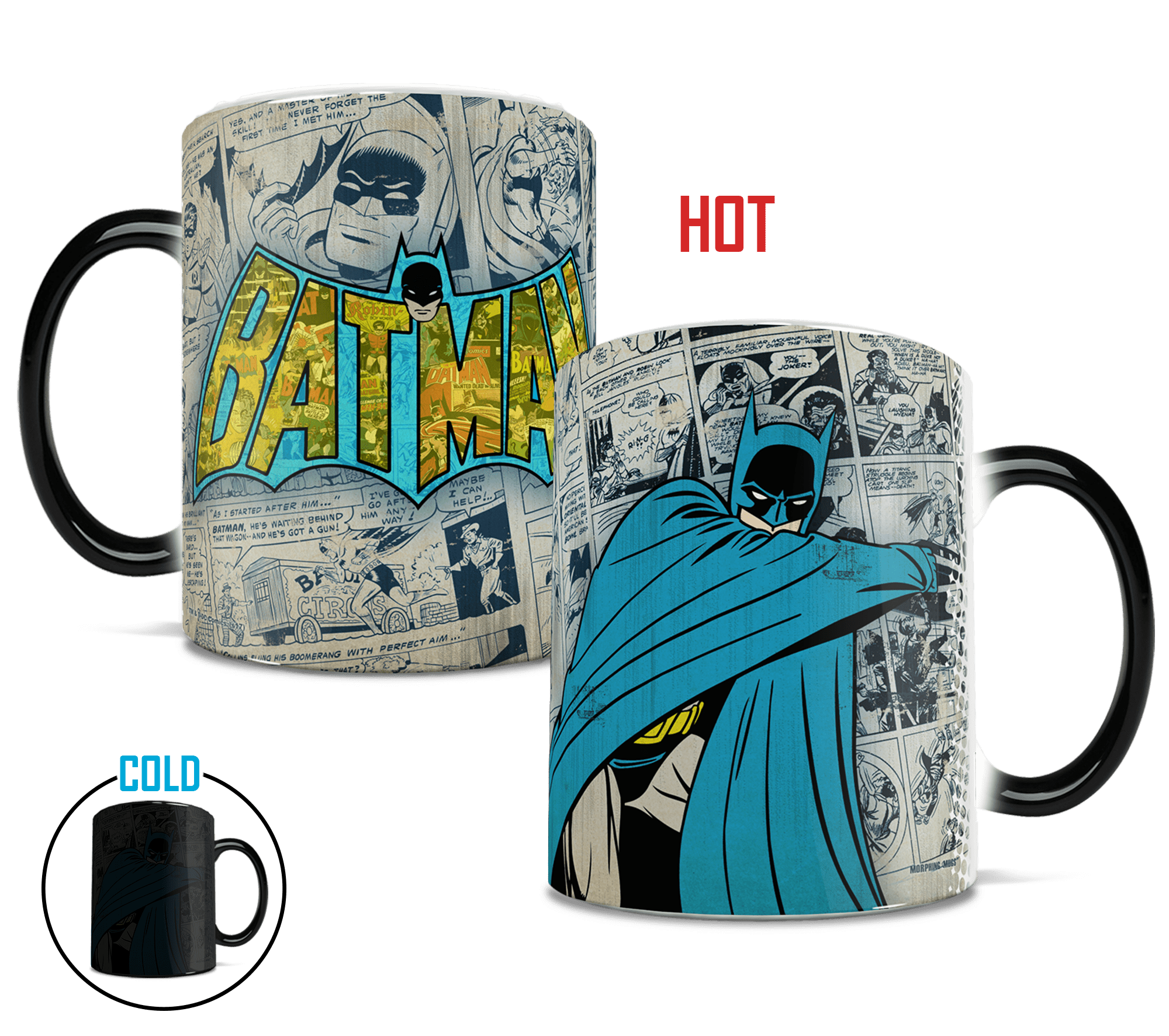DC Comics (Batman - Retro Logo) Morphing Mugs Heat-Sensitive Mug