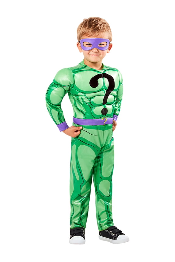 DC Comics Batman Riddler Muscle Chest Costume for Toddlers by Rubies, Boys 2T