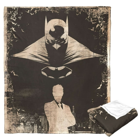 DC Comics Batman Secret Idity Kids Silk Touch Throw Blanket