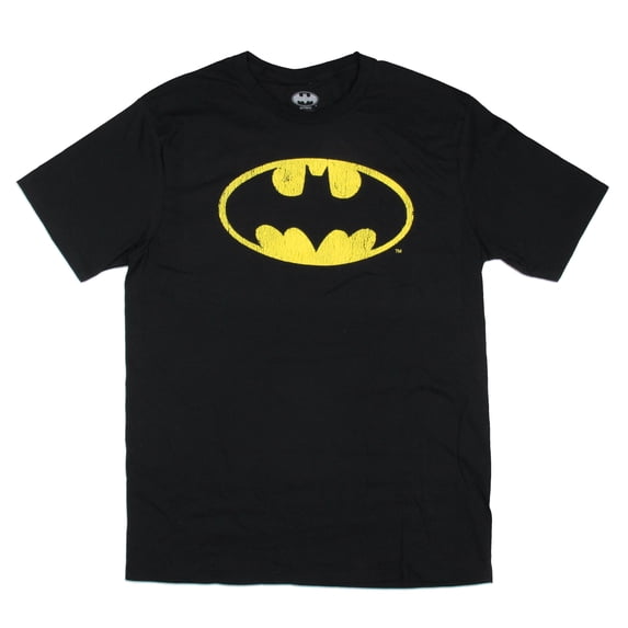 DC Comics Batman Shirt Big Men's Distressed Bat Symbol Short Sleeve Tee