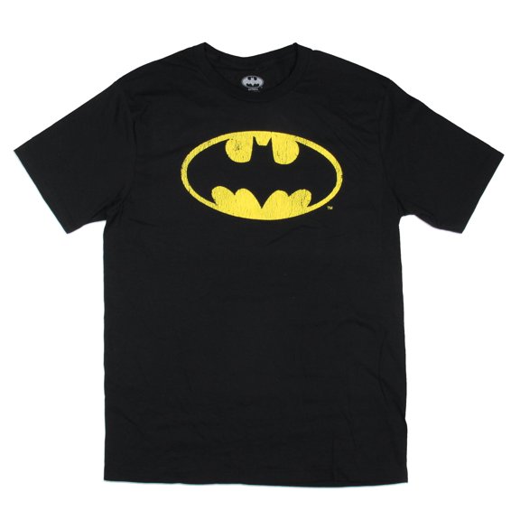 DC Comics Batman Shirt Big Men's Distressed Bat Symbol Short Sleeve Tee