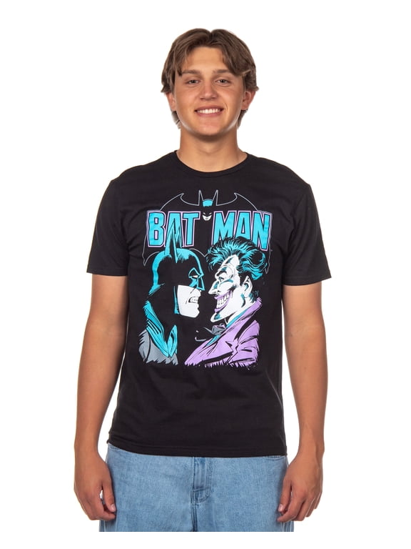 DC Comics Batman Shirt Mens The Joker Adult Short Sleeve Graphic Tee For Men And Women