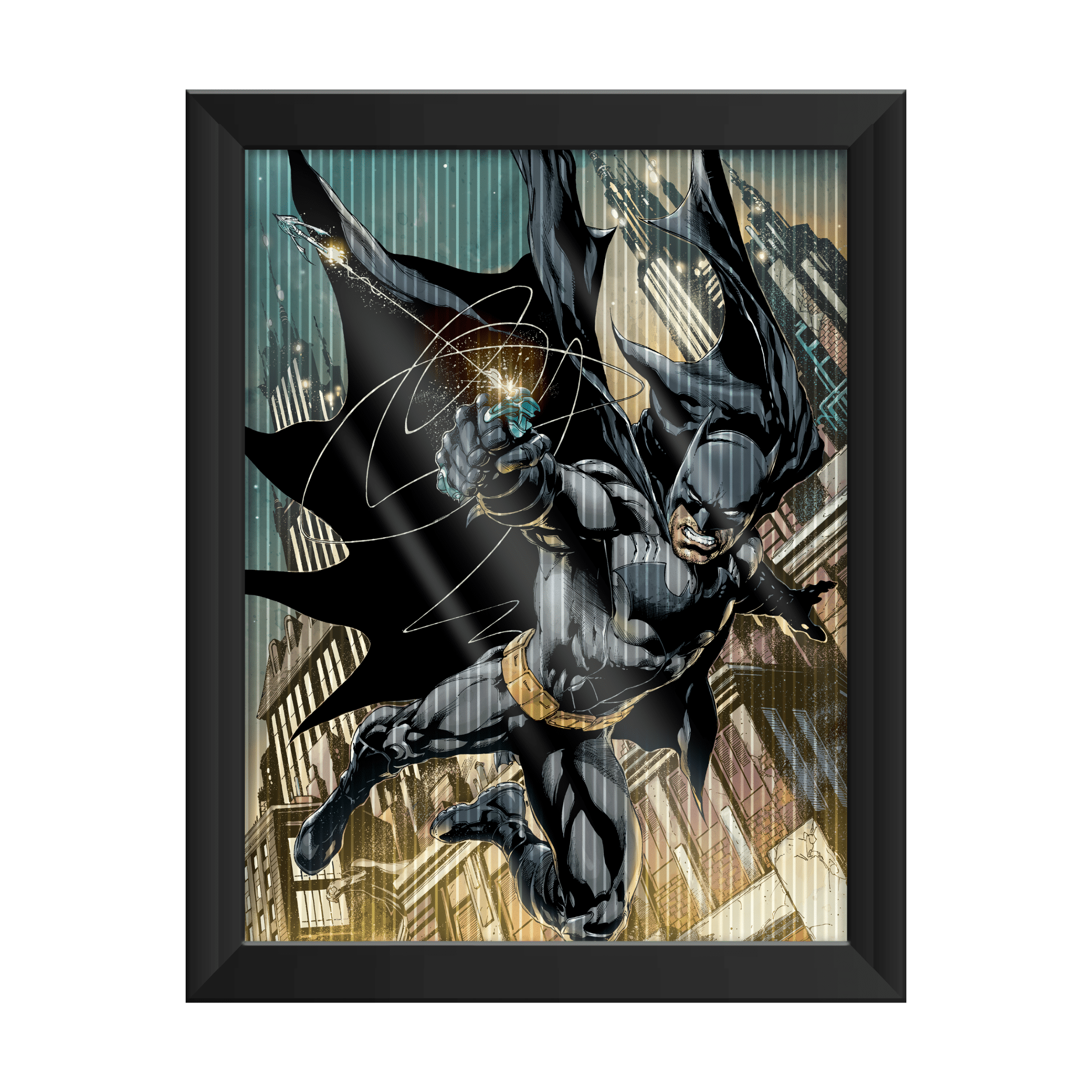 DC Comics Batman Shooting Hook 11" x 14" Lenticular Modern Wall Art