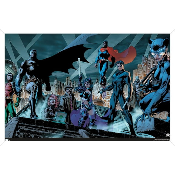 DC Comics - Batman - Skyline Wall Poster, 22.375" x 34", Framed