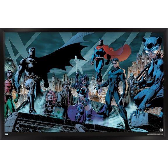 DC Comics - Batman - Skyline Wall Poster, 22.375" x 34", Framed