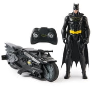 DC Comics, Batman Stealth Remote Control Batcycle with 12-Inch Action Figure, for Ages 4 and up