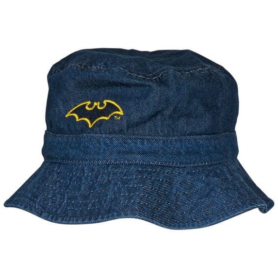 DC Comics Batman Symbol Denim Bucket Hat-Small/Medium