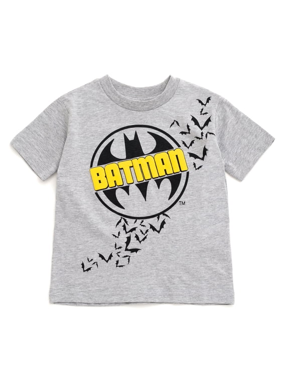Justice League Toddler Boys' Short Sleeve T-Shirt Grey Batman Heather